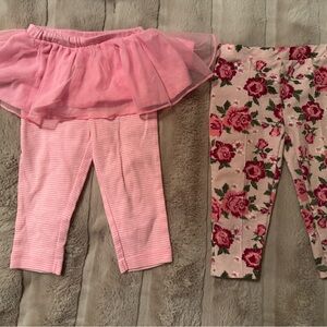 Lot of pink baby leggings